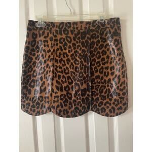 Main strip faux leopard skirt, Size M, $18, B53